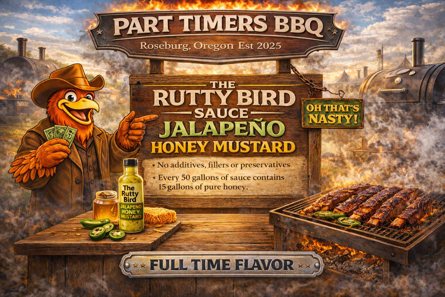 Rutty Bird Sauce-Jalapeño Honey Mustard